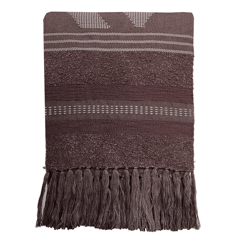 DECKE Crafty Kastanienbraun - Braun, Textil (125/150cm) - Malagoon