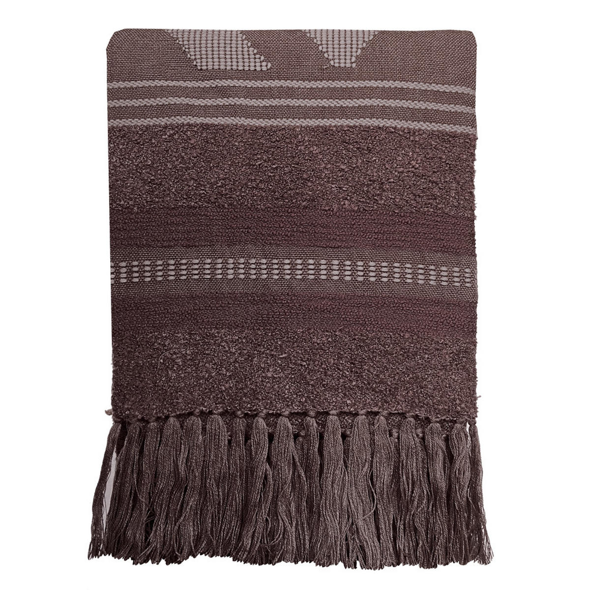 DECKE Crafty Kastanienbraun - Braun, Textil (125/150cm) - Malagoon