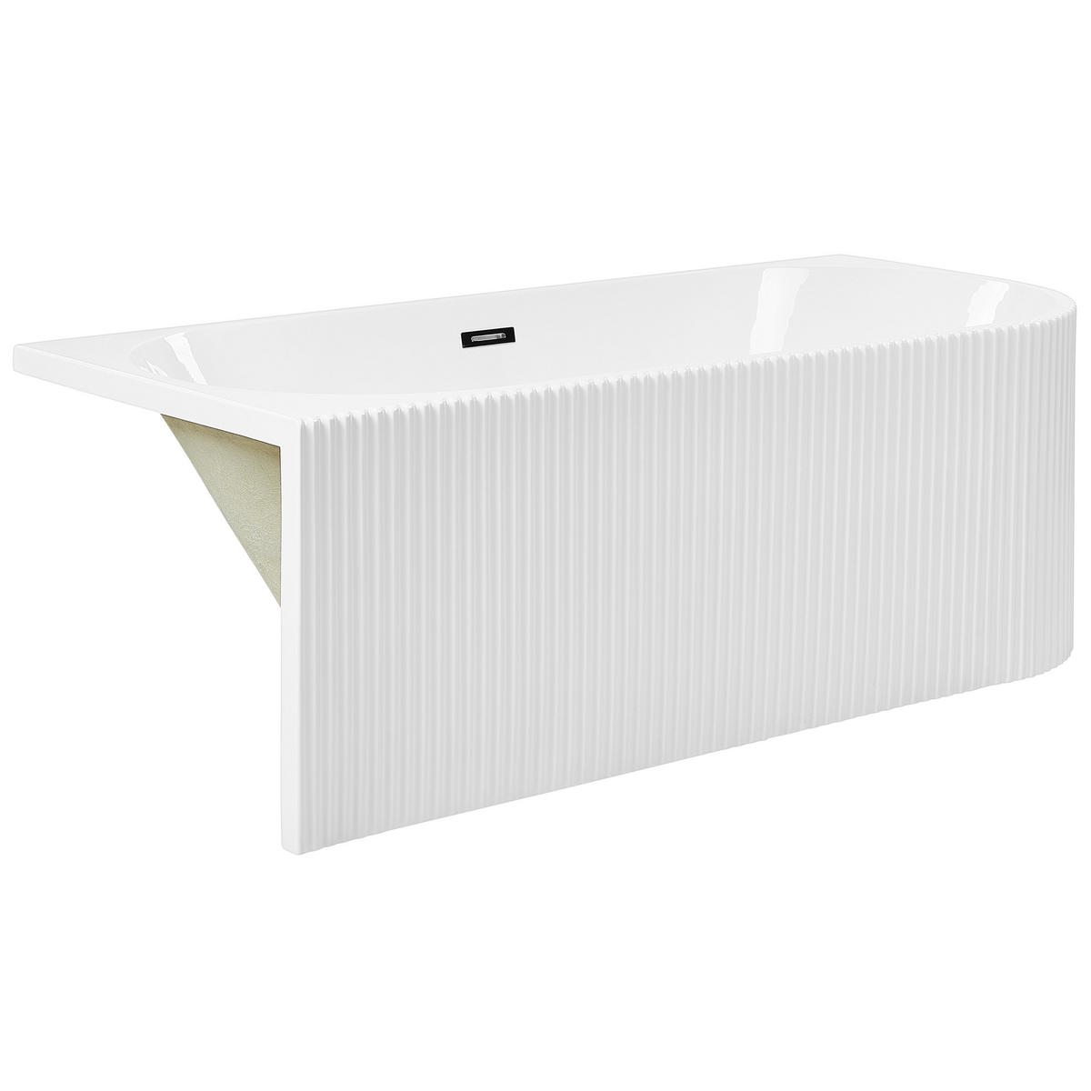 ECKBADEWANNE 80x169x59 cm weiß Gocta - Weiß, Kunststoff (80/59/169cm) - Beliani
