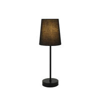 TISCHLAMPE VANA - Schwarz, Tischlampe - Braun, Textil/Metall (13/13/40cm) - Home Deluxe