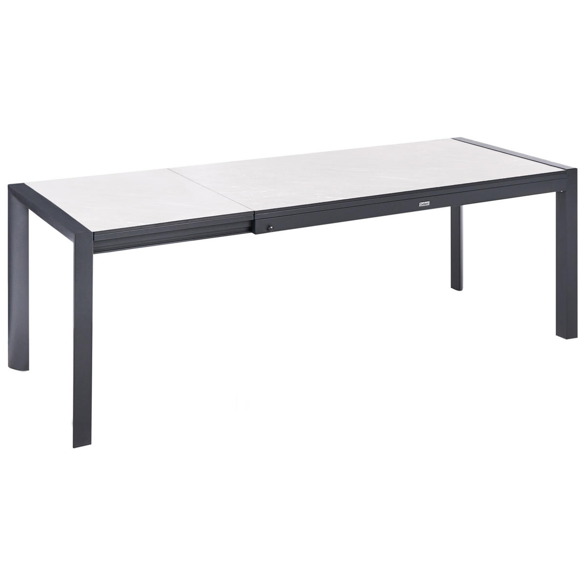 ZAHRADNÍ STŮL Vysunovací 160/220-90 cm Béžový Binasco - béžová, plast (160/90/75cm) - Beliani