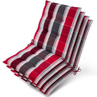 NIEDERLEHNER Sun-NL 105x50x8cm Rot-Anthrazit-Gestreift (4tlg) - Dunkelrot, Textil (50/100cm) - Beautissu 