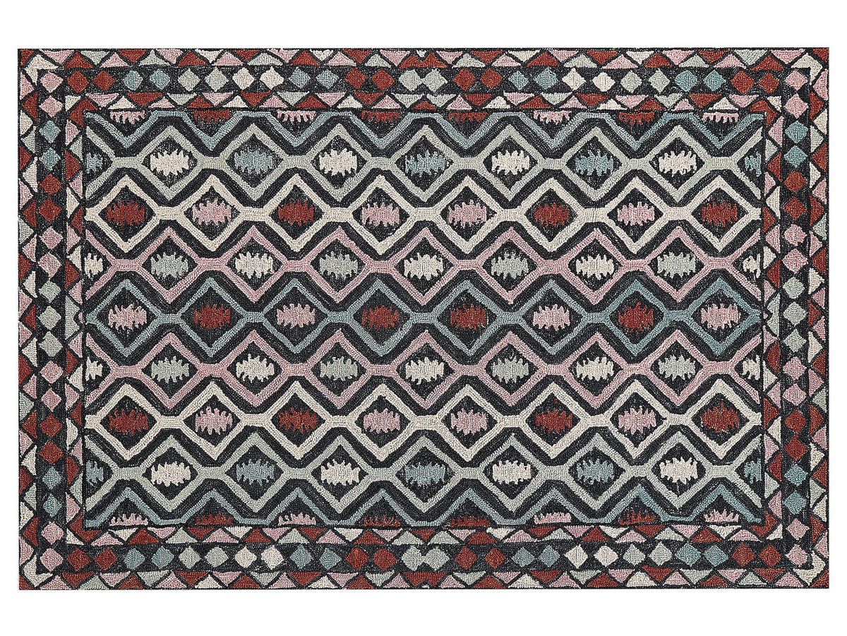 KURZFLOR-TEPPICH Haymana 230/160 cm - Multicolor, Textil (160/230cm) - Beliani