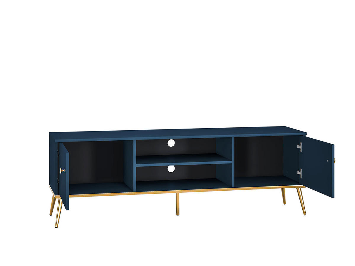 LOWBOARD – 160 cm – Marine – Blau - Blau, Holzwerkstoff (160/54/40cm) - hi-markt