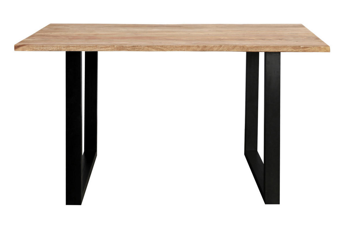 ESSTISCH MAREK - Beige/Schwarz, Holz/Metall (100/200/77cm) - SAM