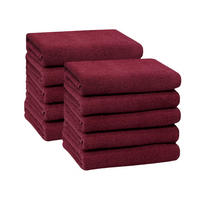 HANDTÜCHER, 10er-Set, 50x100 cm, 100% Baumwolle, Rot - Bordeaux, Textil (50/100cm) - Zollner