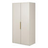 KLEIDERSCHRANK Frame Greige 100 cm - Taupe/Goldfarben, Holzwerkstoff/Metall (100/200.5/57cm) - Selsey