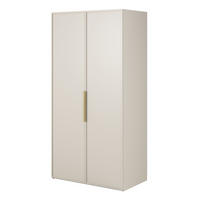 KLEIDERSCHRANK Frame Greige 100 cm - Taupe/Goldfarben, Holzwerkstoff/Metall (100/200.5/57cm) - Selsey