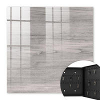 SCHLÜSSELBOX Schwarz 30x30 cm- Türöffnung nach rechts - Graues Holz - Grau, Metall (30/30/5cm) - TULUP