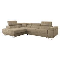 ECKSOFA Torezio, Seite: Links - Sandfarben, Holz/Textil (274/203cm) - MIRJAN24