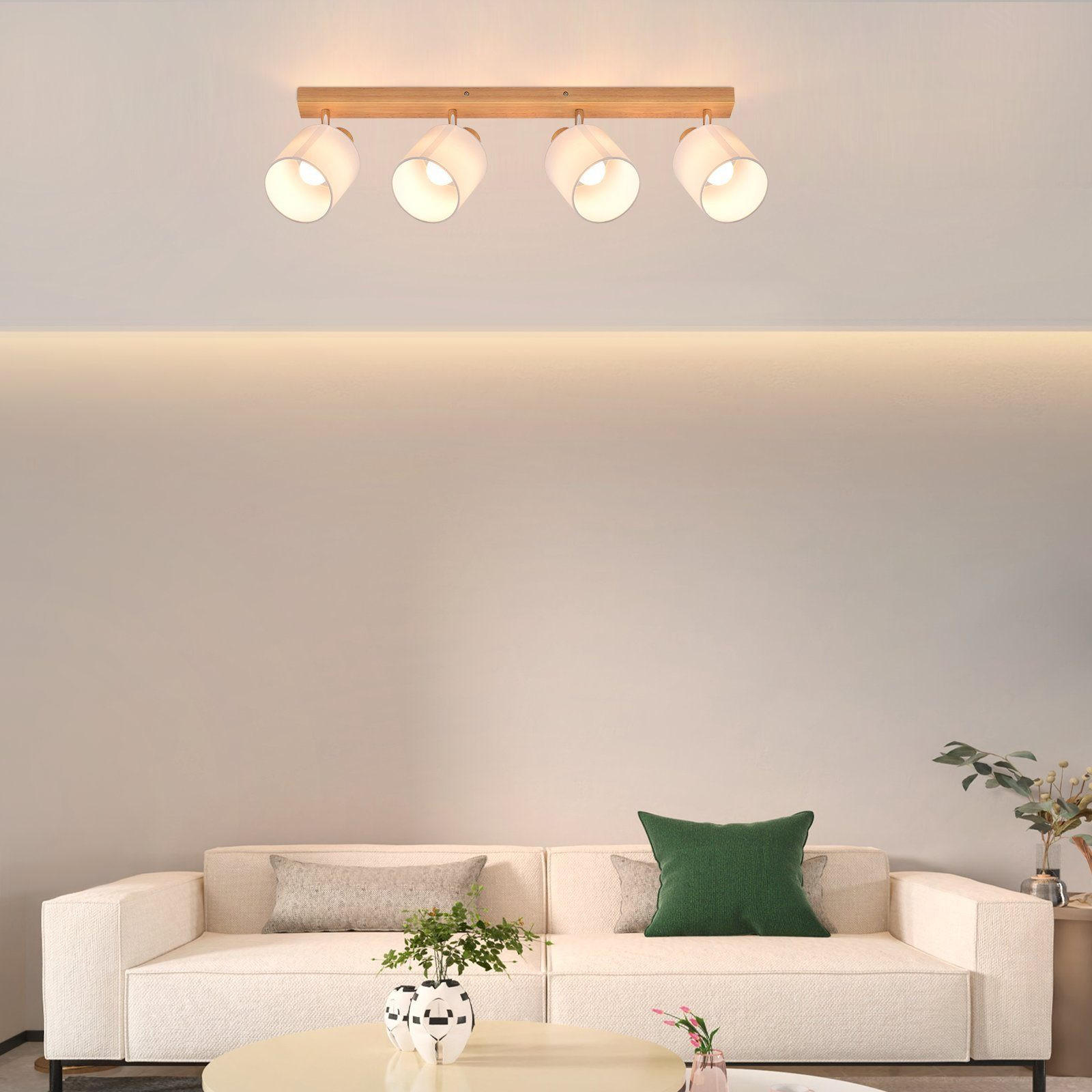 Thumbnail - Nettlife Strahler, Braun, Textil, 11x21x70 cm, Lampen & Leuchten, Innenbeleuchtung, Spots & Strahler, Wandstrahler