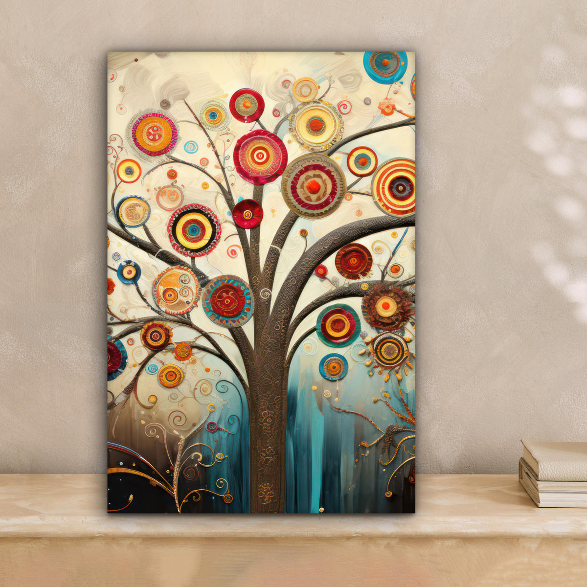 LEINWANDBILD Baum - Baum des Lebens - Farbe Deko Wohnzimmer 20x30 cm - Braun, Textil (20/30cm) - MuchoWow