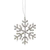 WANDDEKORATION Icy elegance, Silber, 15 x 15 cm, Dekorative Weihnachtsdeko - Silberfarben, Kunststoff (15/15/1cm) - home&you