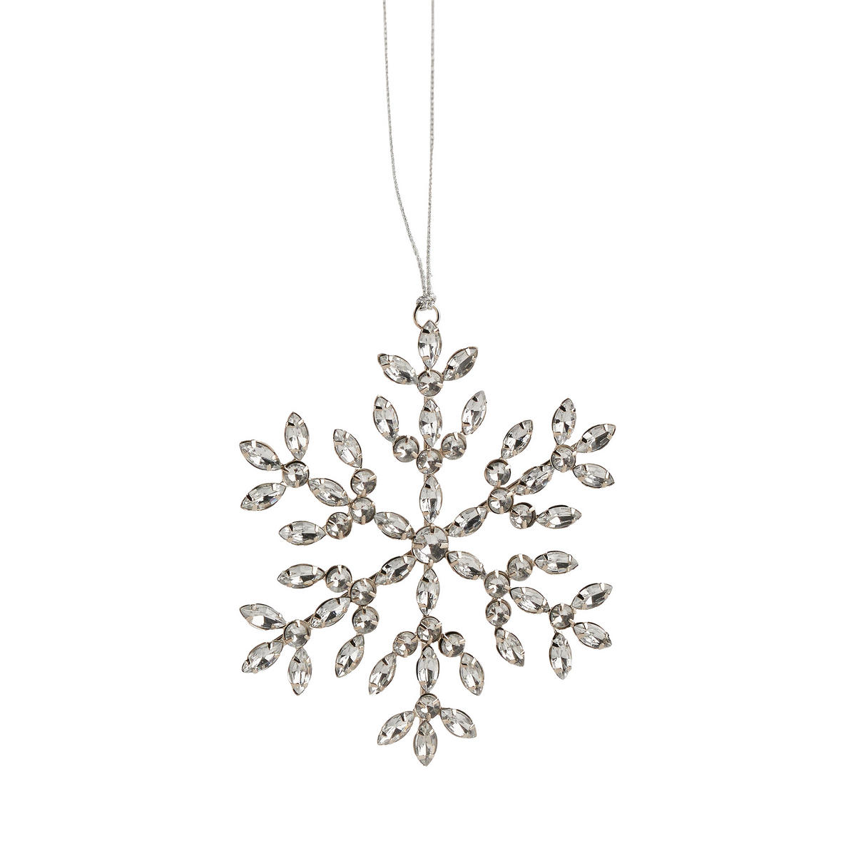 WANDDEKORATION Icy elegance, Silber, 15 x 15 cm, Dekorative Weihnachtsdeko - Silberfarben, Kunststoff (15/15/1cm) - home&you