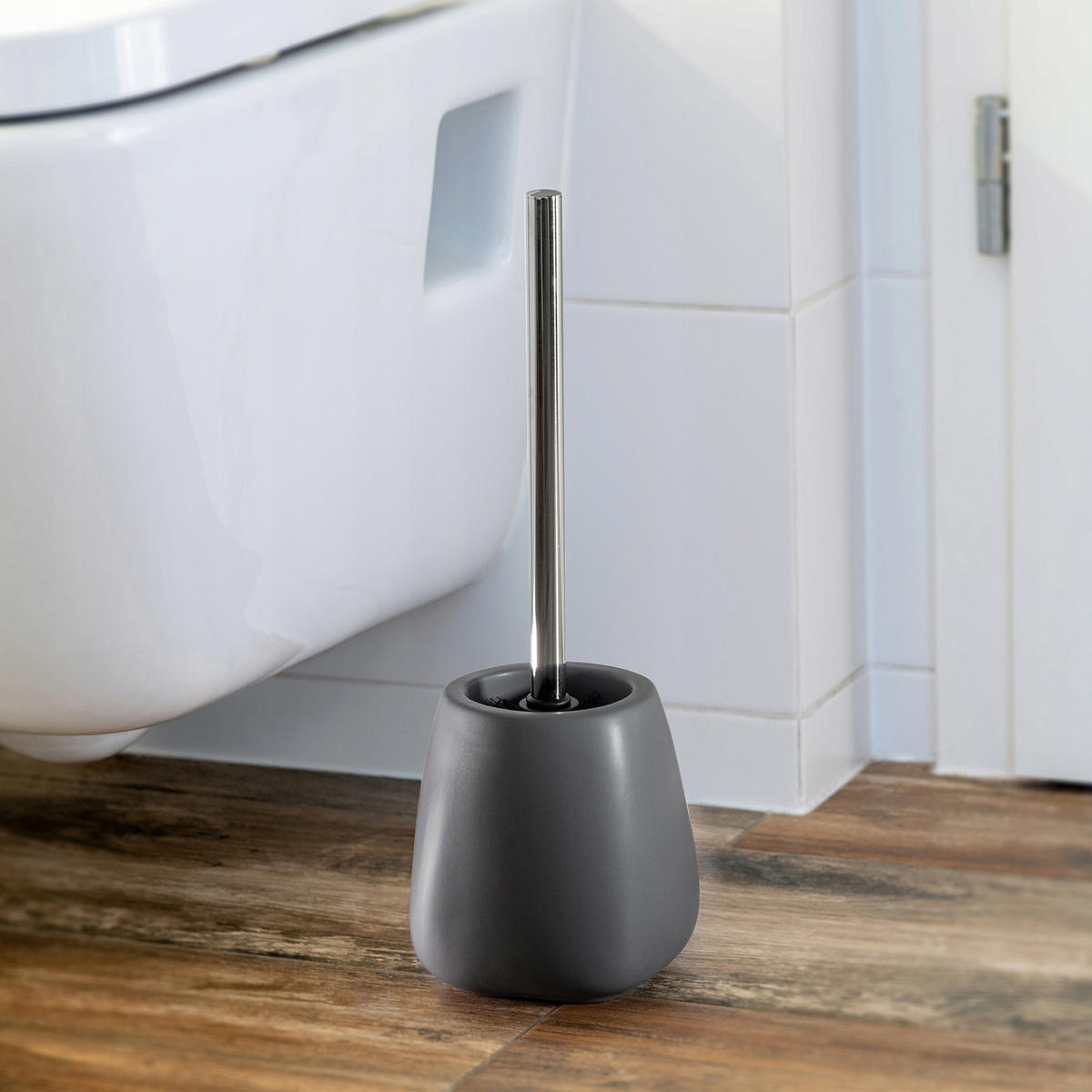 TOILETTENBÜRSTE 36 x 12 cm, grau 2 Stk. - Grau, Keramik/Kunststoff (12/36cm) - KADAX