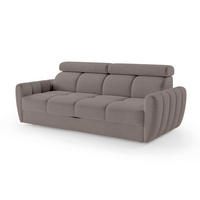 SOFA Franec Grau - Grau, Textil (227/86/99cm) - Pillovely