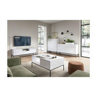 WOHNZIMMER Set 4-tlg. – NOVA – Weiß - Weiß, Holzwerkstoff (104/46/68cm) - hi-markt