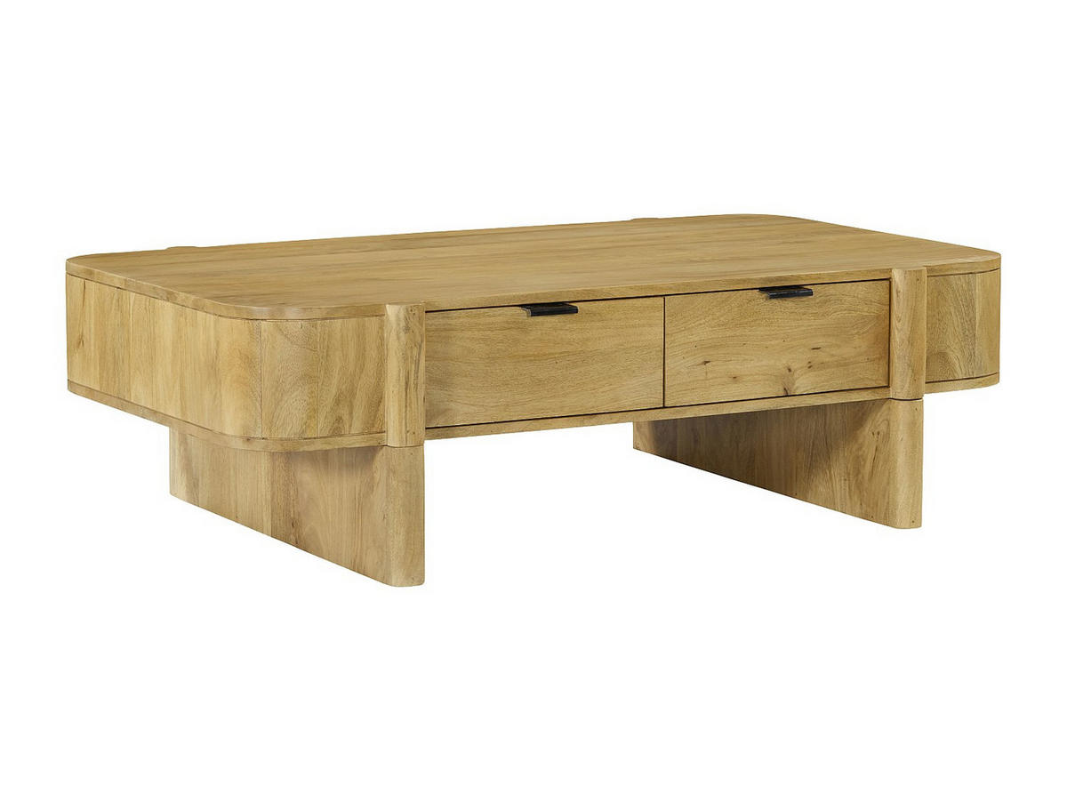COUCHTISCH - 120 cm x 70 cm - Holz, Platte - Naturfarben Hell MELYRAN - Naturfarben, Holz (70/120/36cm) - Vente-Unique