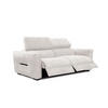 SOFA CALVERA 3-Sitzer mit 2 Relaxfunktionen, weiß - Weiß, Holzwerkstoff/Textil (204/79/106cm) - Courtois Laville