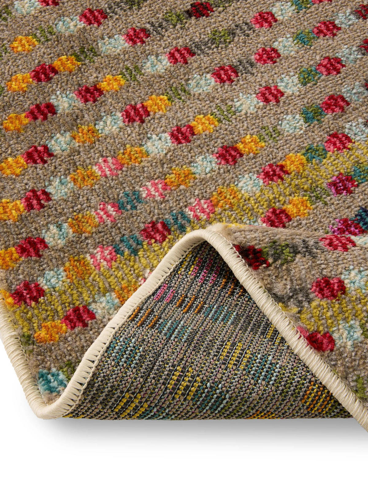 TEPPICH Casa Multicolor ø 120 cm rund - Multicolor, Textil (120/120cm) - benuta Nest