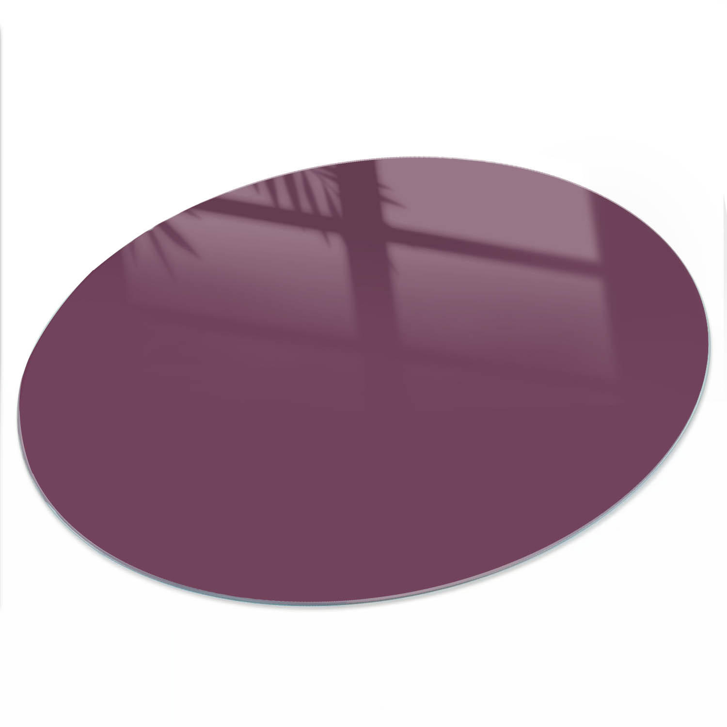 TISCHPLATTE fi80 cm – Lila Farbe - Violett, Glas (80/80/0.4cm) - Wallfluent