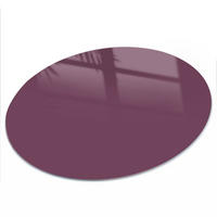 TISCHPLATTE fi80 cm – Lila Farbe - Violett, Glas (80/80/0.4cm) - Wallfluent