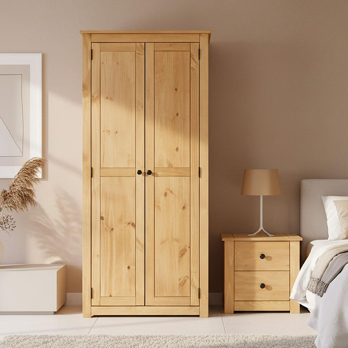 KLEIDERSCHRANK CANCUN - Kieferfarben, Holz (80/176/50cm) - CARO-Möbel