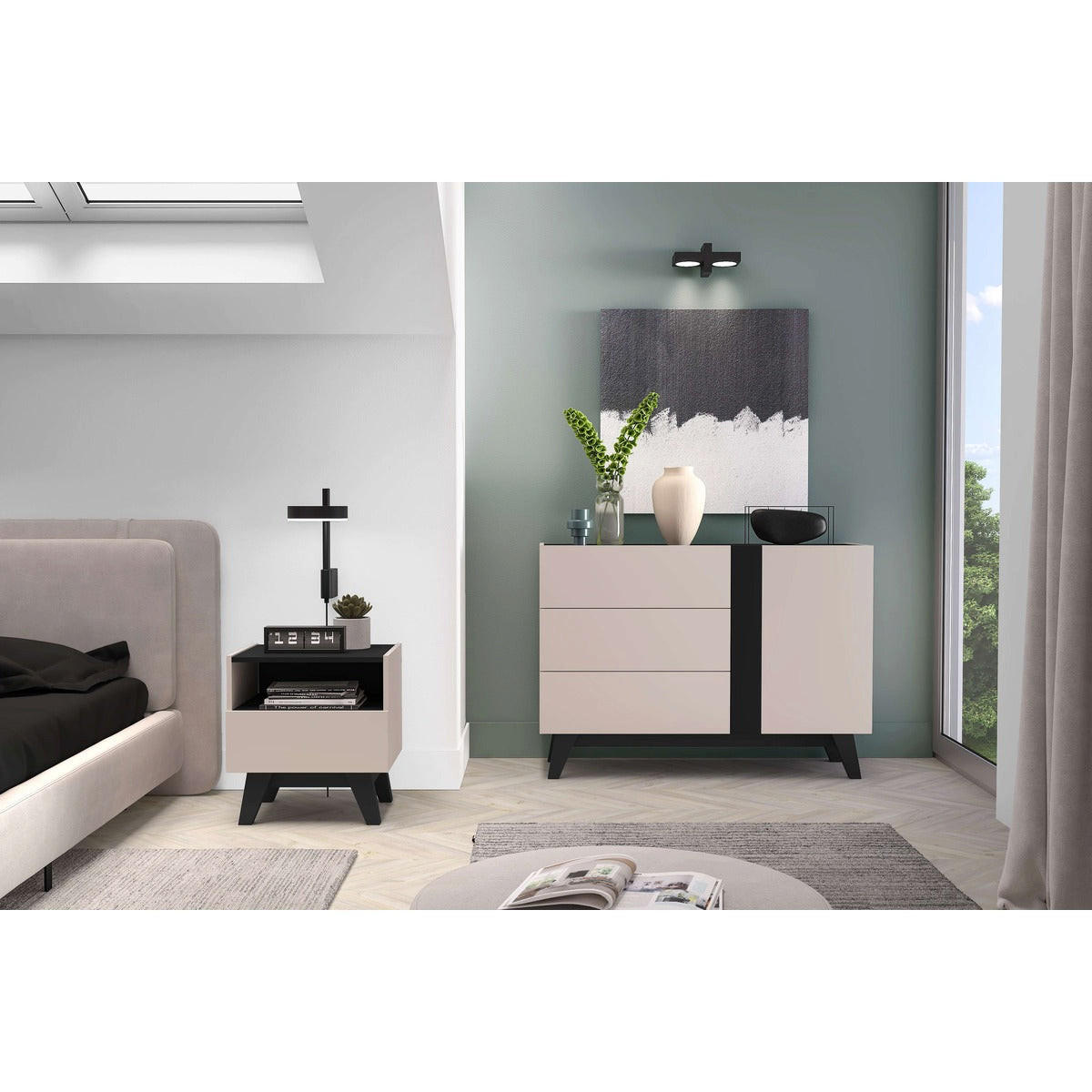 hi-markt Schlafzimmer Eiche 120x85x40 cm