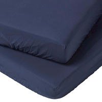 KINDER-SPANNBETTLAKEN 2er-Set, Ägyptische Baumwolle, 70/140 cm - Dunkelblau, Textil (70/140cm) - Homescapes