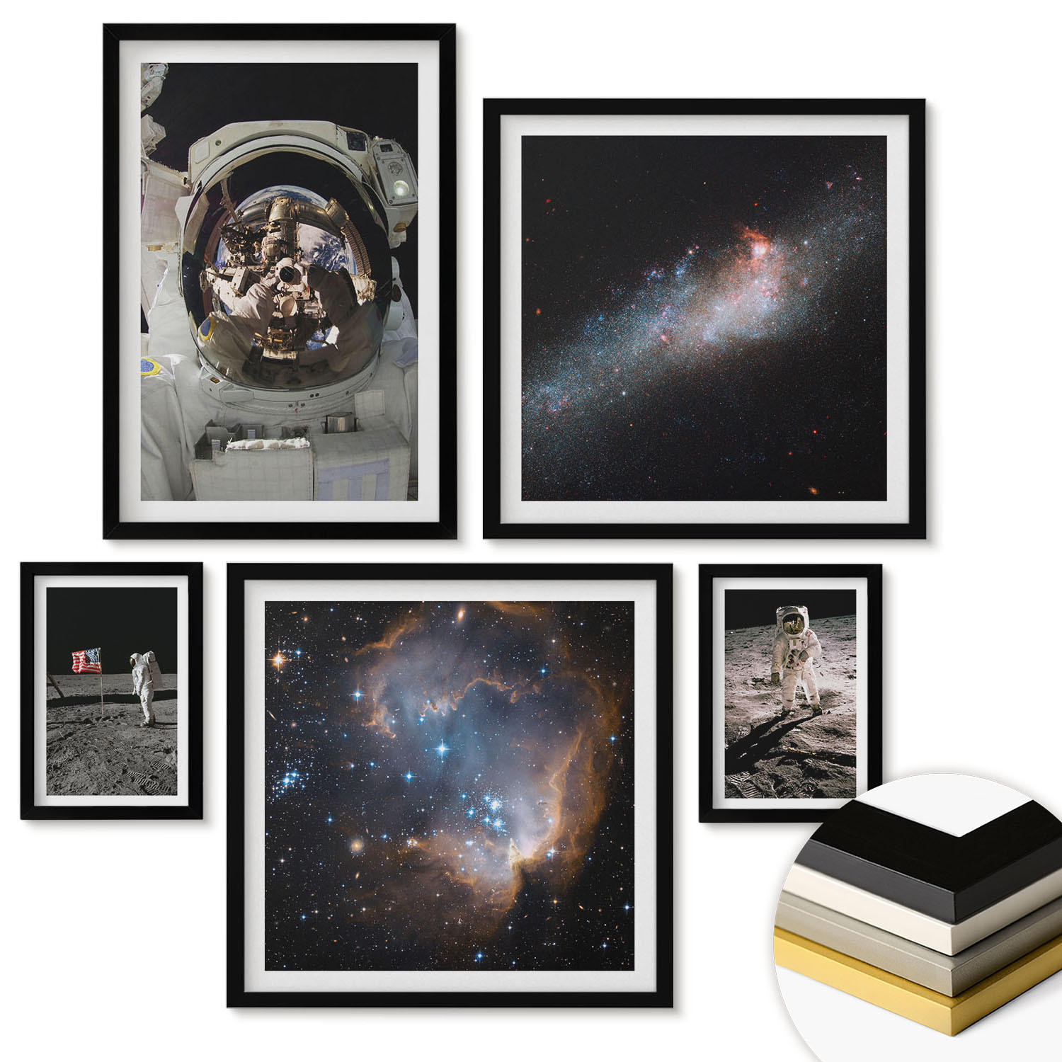ArtPrintCave Wandbilder Schwarz 40x60 cm