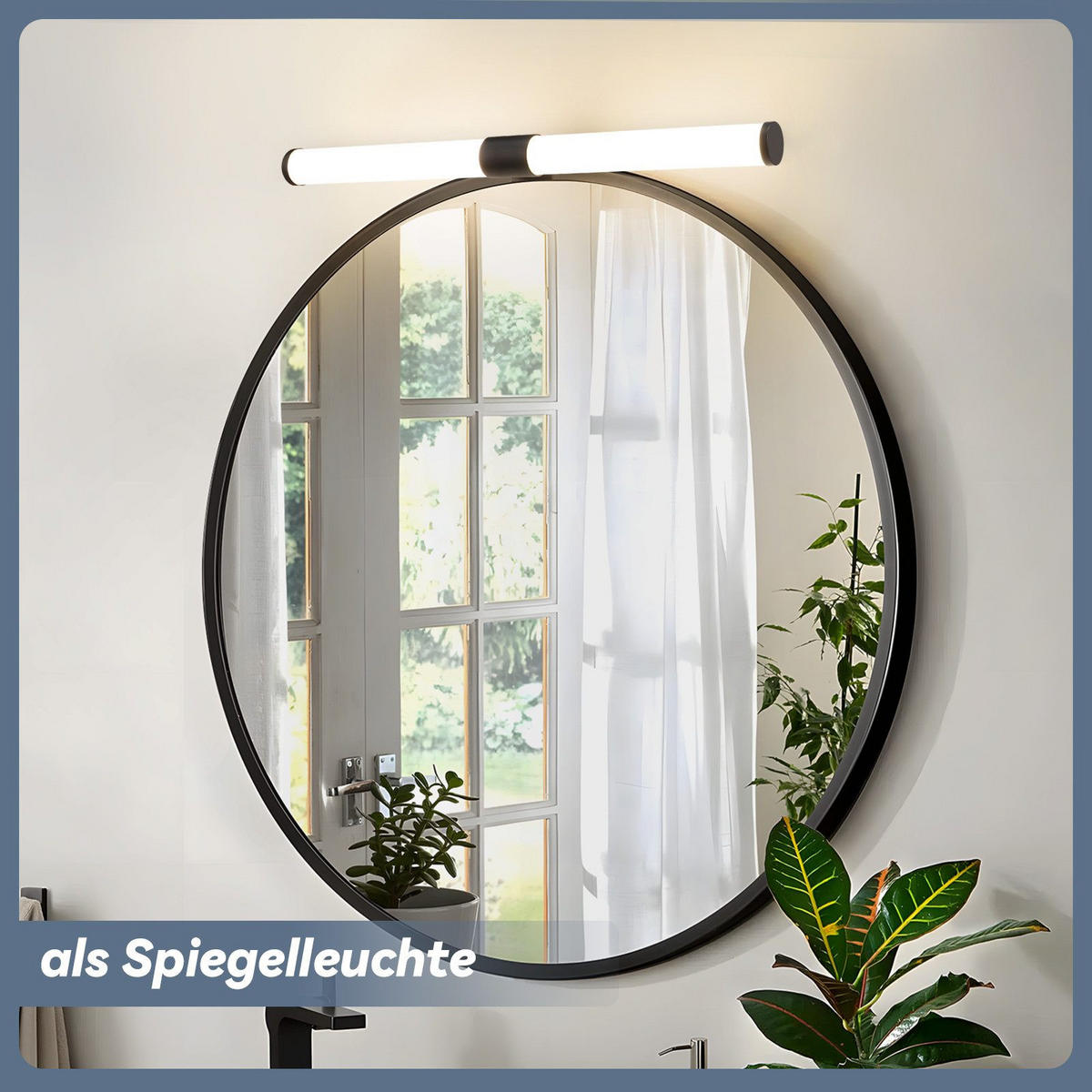 SPIEGELLEUCHTE ALEXANDER II 40/5.2/3.2CM - Schwarz, Kunststoff (40/5.2/3.2cm) - Nettlife