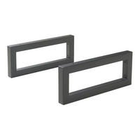 WANDKONSOLE-SET 2 TLG. Hawangen - Schwarz, Metall (4/20/45cm) - [en.casa]