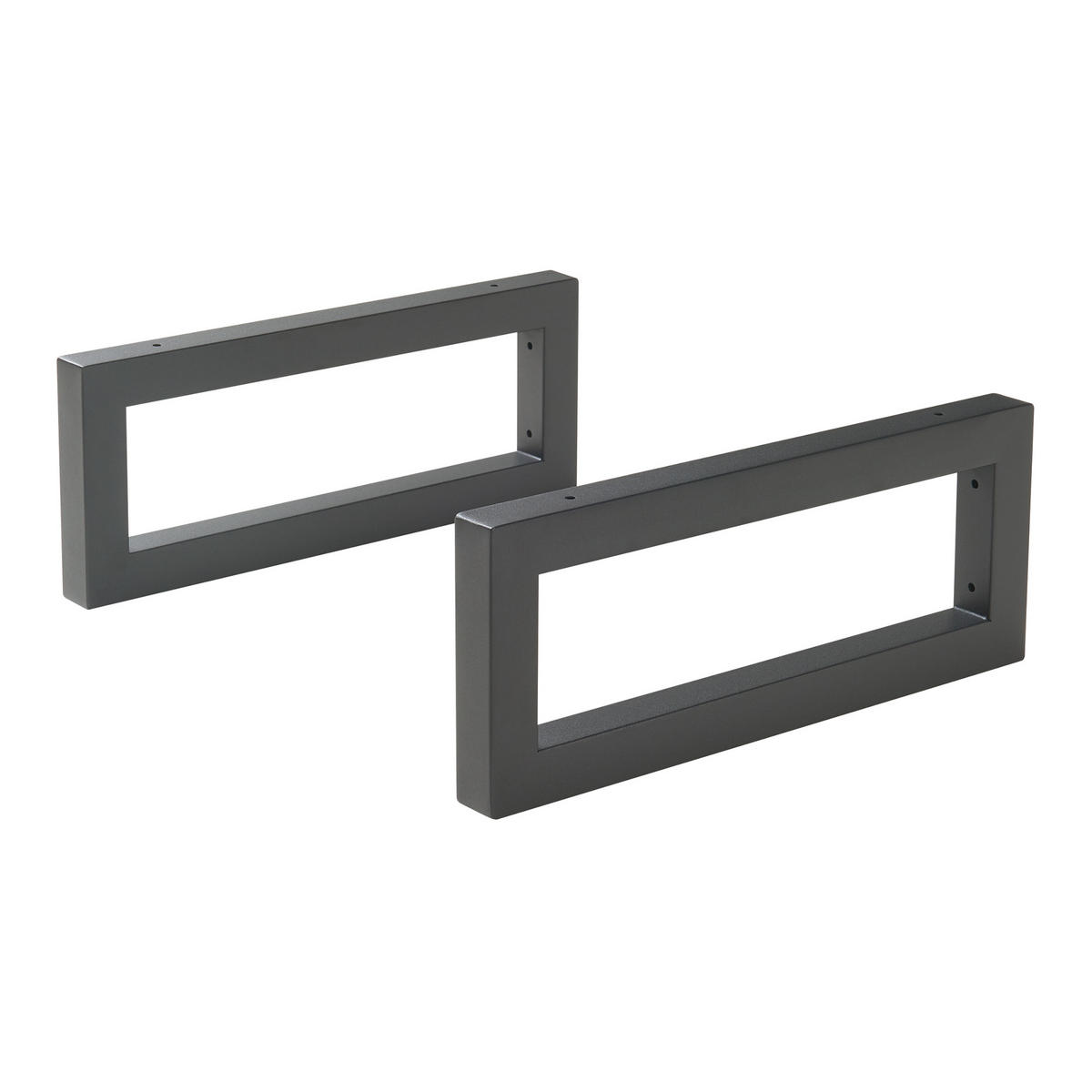 WANDKONSOLE-SET 2 TLG. Hawangen - Schwarz, Metall (4/20/45cm) - [en.casa]