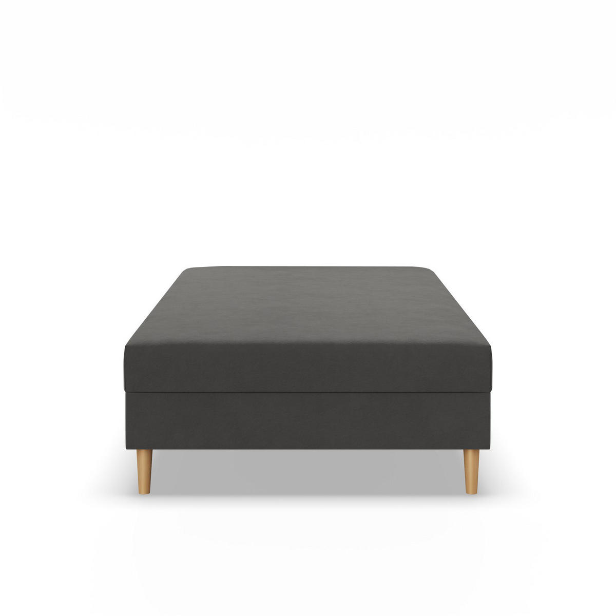 BOXBETT 90x200 CASPE, Grau - Graphitfarben, Textil (90/200cm) - Mebligo