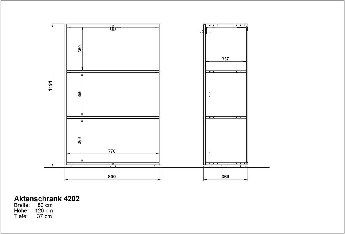 AKTENSCHRANK "Muenchen" Glasfront Soft-Close Abschließbar, Chalet-Eiche-Nb./Weiß 80x37x120cm - Weiß, Holzwerkstoff/Metall (80/120/37cm) - KADIMA DESIGN