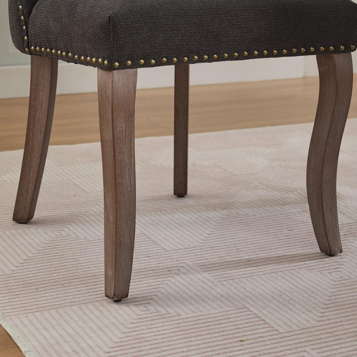 STUHL-SET DE-36340 2 Stück mit durchbrochener Rückenlehne Schwarz - Schwarz, Holz (51/82.5/58cm) - ComfortXL