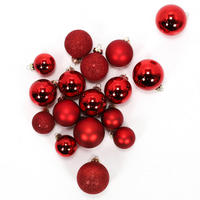 GLASKUGELN Rot 34er-Set - Rot, Glas (13/26.5/26.5cm) - Home Styling Collection