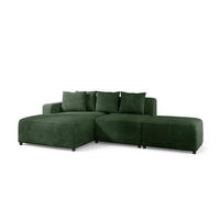 ECKSOFA Megan Xs In Poso - Dunkelgrün, Holzwerkstoff/Textil (304/165cm) - Fun Möbel