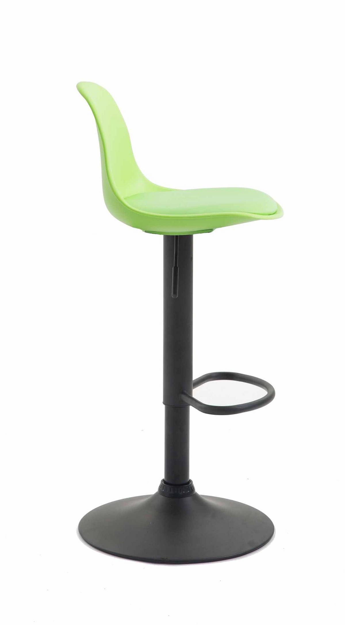 BARHOCKER Kilian, Gestell schwarz, Kunstleder Grün - Schwarz/Grün, Kunststoff/Textil (39/100/43cm) - TPFLiving