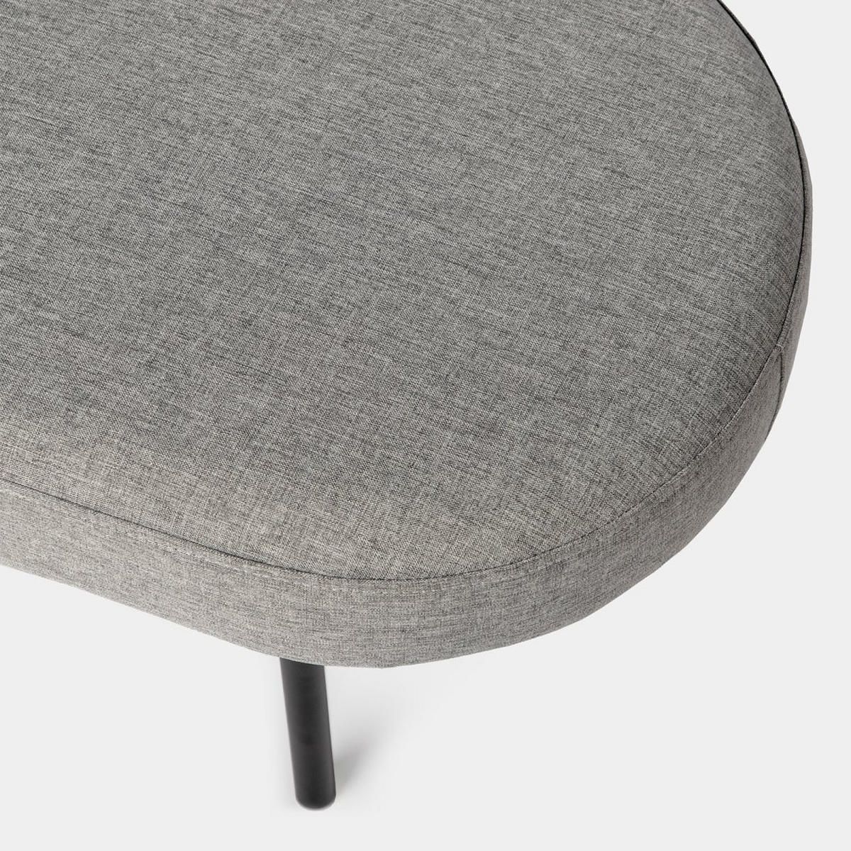 BANK Mena Grau 97 cm x 38 cm - Grau, Textil (97/38/35cm)