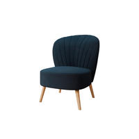 SESSEL Lumora mit Holzbeinen Blau - Blau, Holz (68/82/78cm) - Panda Möbel