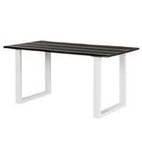 ESSTISCH - Mango massiv - Multicolor/Weiß, Holz/Holzwerkstoff (85/160/77cm) - home24