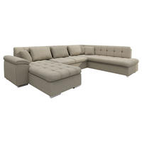 WOHNLANDSCHAFT Niko Bis Premium, Seite: Links - Sandfarben, Holz/Textil (348/76/205cm) - MIRJAN24