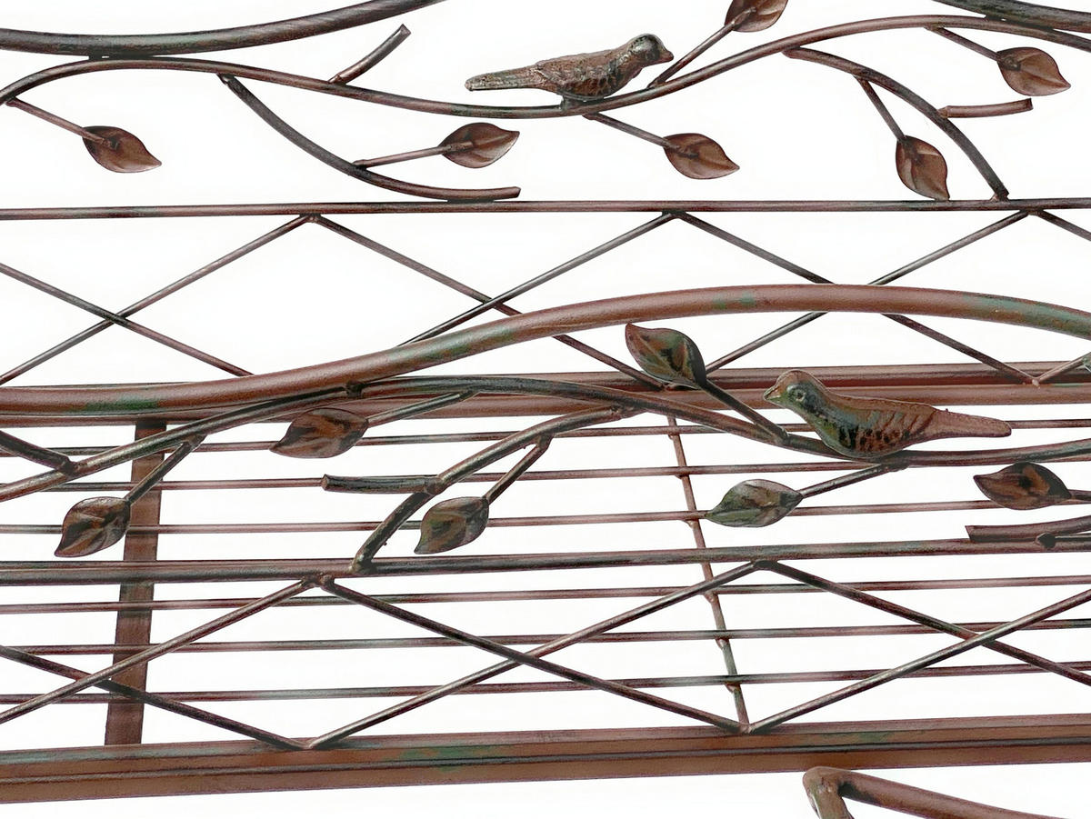 BLUMENSTÄNDER mit Korb Braun 75 cm 93980 L - Braun, Metall (72/75/28cm) - DanDiBo