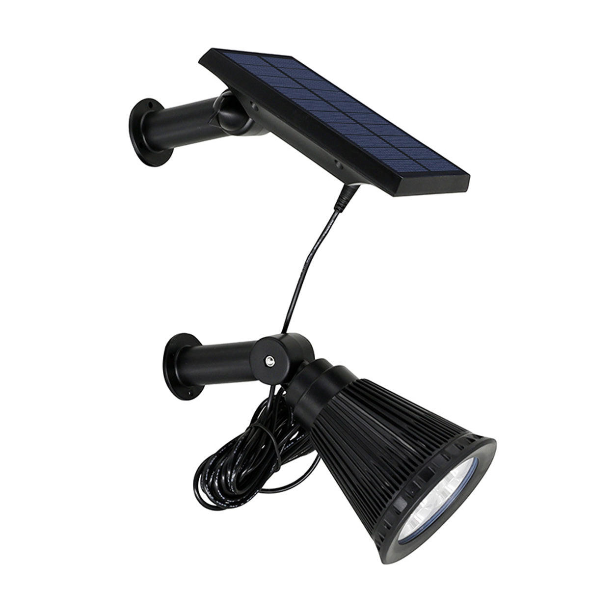 SOLARSPOT SPIKY schwarz - Schwarz, Kunststoff (10/10/42cm) - Lumisky