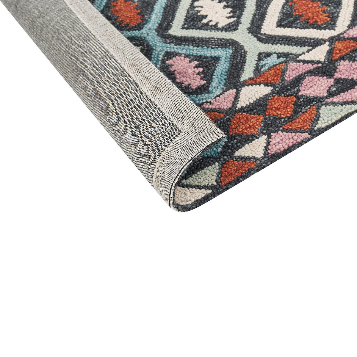 KURZFLOR-TEPPICH Haymana 200/200 cm - Multicolor, Textil (200/200cm) - Beliani