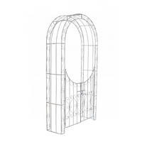 ROSENBOGEN Metall Antik Weiß - Weiß, Metall (135/245/41.5cm) - CLP