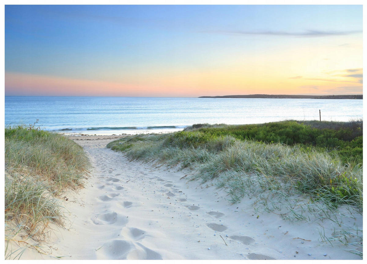 FOTOTAPETE Strand Meer 400x280 - Multicolor, Papier (400/280cm) - Wallarena