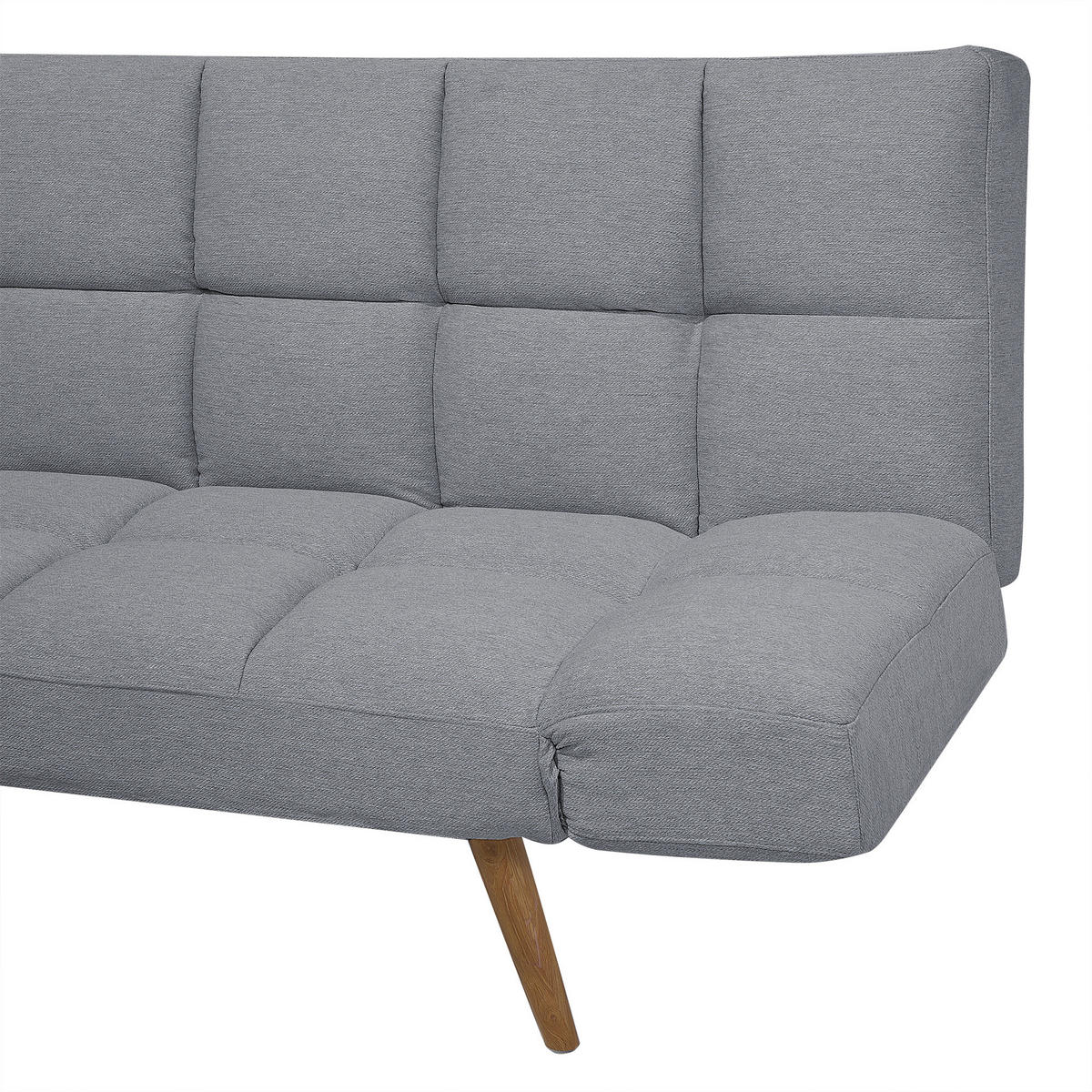 3-SITZER-SCHLAFSOFA hellgrau Ingaro - Hellbraun/Grau, Textil (182/86/79cm) - Beliani