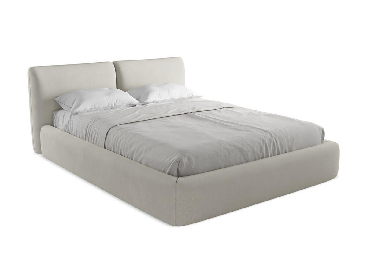 POLSTERBETT mit Bettkasten und Lattenrost 180x228 Beige - Beige/Schwarz, Kunststoff/Textil (160/200cm) - Makamii